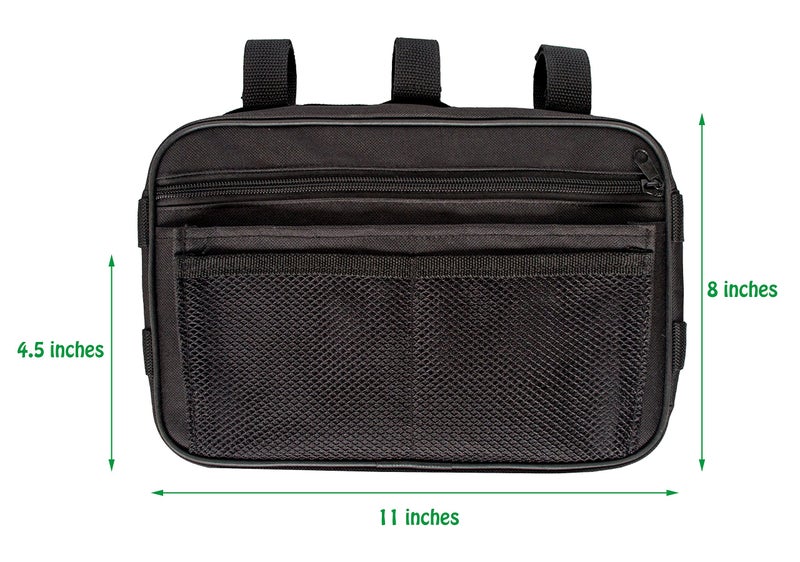 MDSTOP Passenger Grab Handles Storage Bag Fits for 1965-2017 Jeep Wrangler JK TJ YJ CJ MINGLI & 2020 Jeep Gladiator JT, Multi-purpose Storage Pouch Organizer, Mesh Polyester Dash Tools Bag (Black) - Image 2